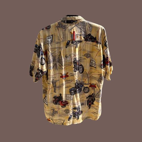 Harley-Davidson Route 66 Shirt | Viscose Aloha | Size XL | Vintage - Picture 5 of 5